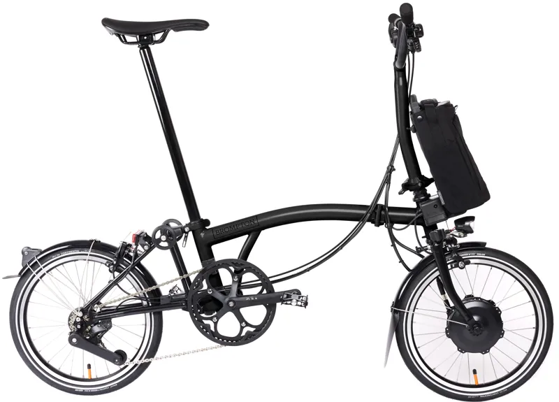 Brompton Electric P Line Urban Folding Bike 2024 in Midnight Black